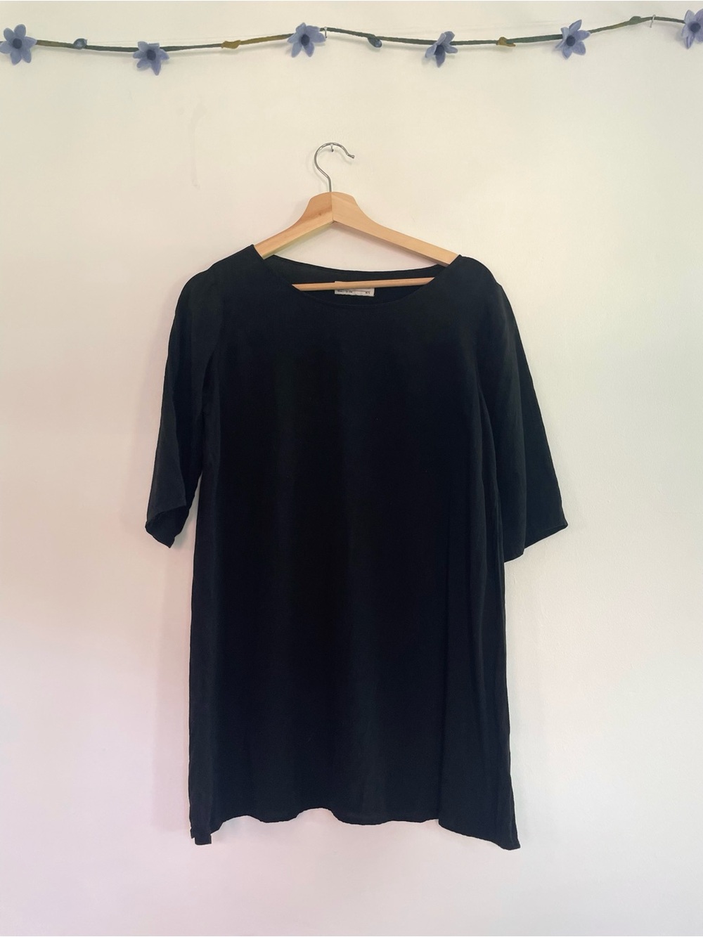 American Apparel Black Mini Shift Dress